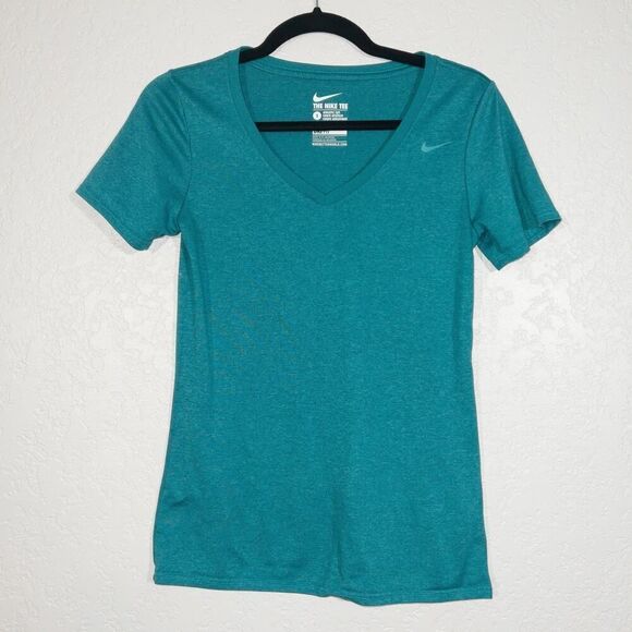Nike‎ Green Dri-Fit Athletic Cut T-Shirt Size Small - Picture 1 of 4
